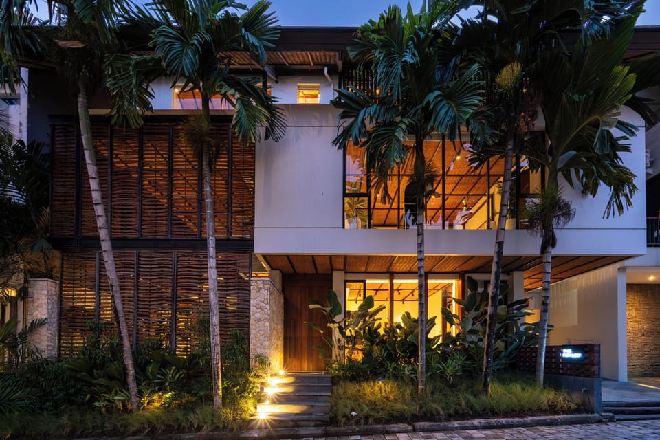 Luxury Villa, 5 Bedrooms, Kitchen, Garden View | Front of property - evening/night