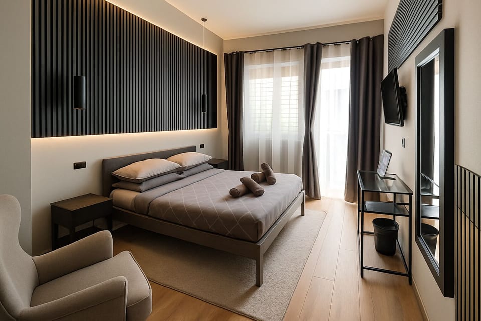 Superior Double Room, 1 Queen Bed, Non Smoking, City View | Down comforters, individually furnished, desk, laptop workspace