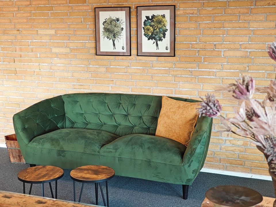 42-inch flat-screen TV with cable channels