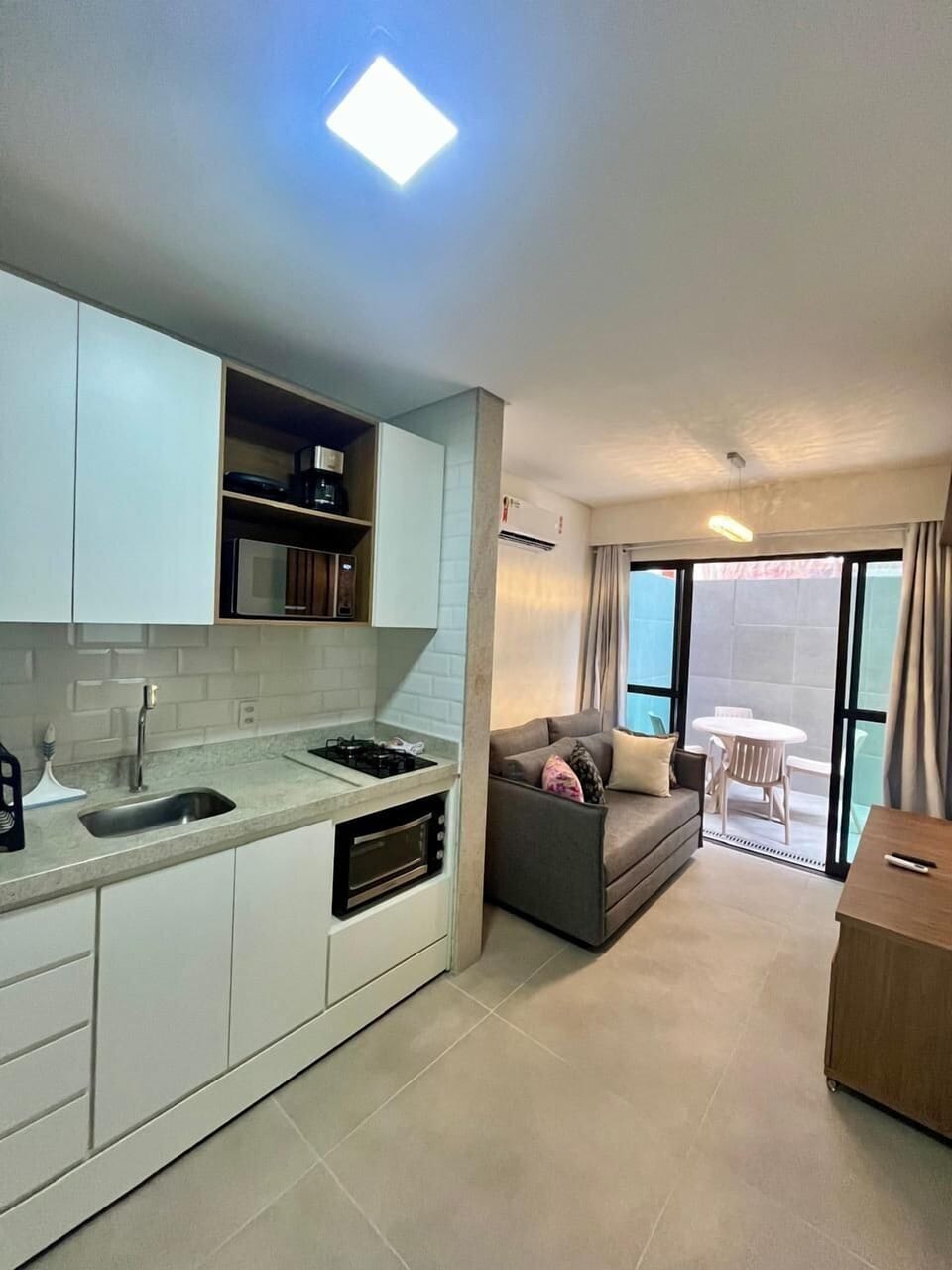 Apartment | Private kitchen | Stovetop, blender, paper towels