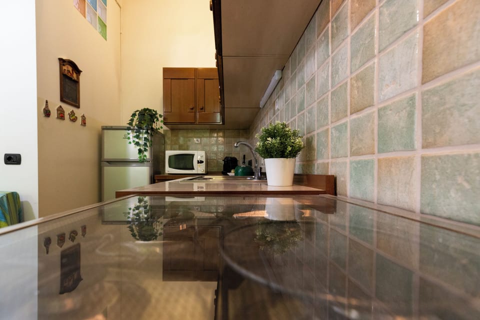 Classic Apartment | Private kitchen | Microwave, oven, stovetop, espresso maker