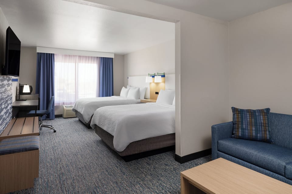 In-room safe, desk, iron/ironing board, free cribs/infant beds