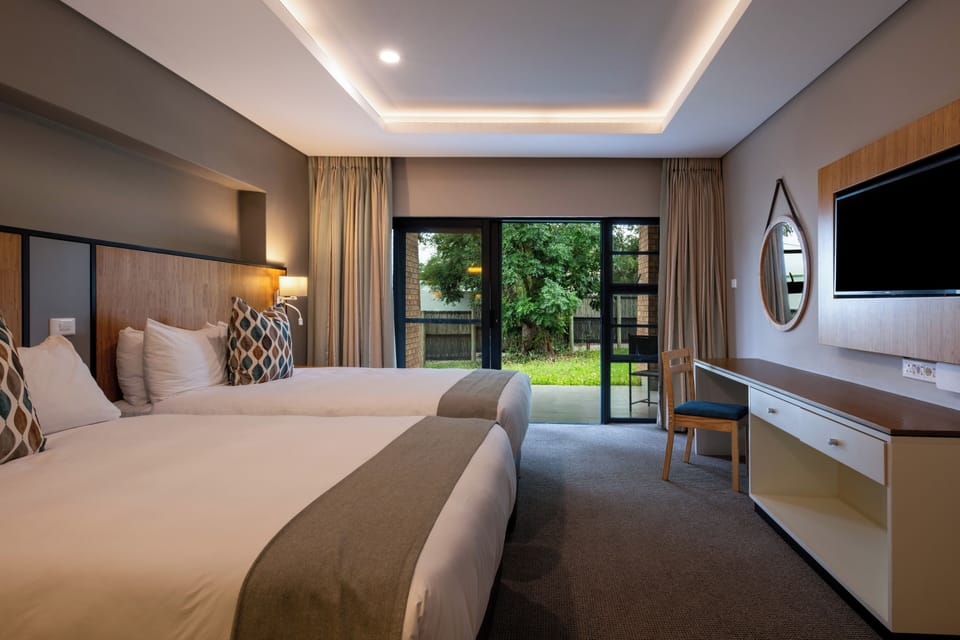 Comfort Double or Twin Room, Patio, Garden View | Premium bedding, memory foam beds, desk, laptop workspace