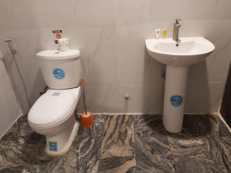Towels, soap, shampoo, toilet paper