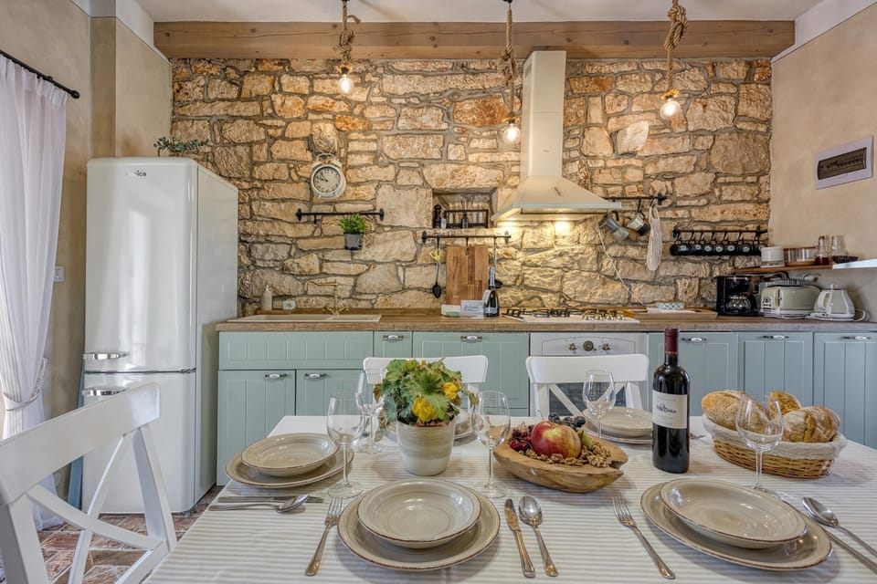 Honeymoon House, 2 Bedrooms, 2 Bathrooms (Foska Country Home with private Pool) | Private kitchen | Coffee/tea maker