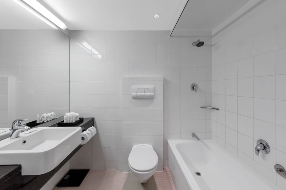 Hair dryer, bathrobes, slippers, towels