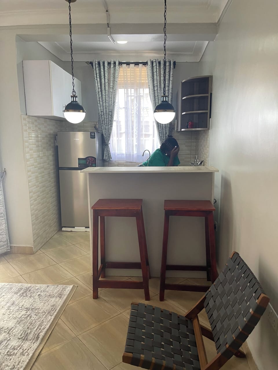 Fridge, electric kettle, eco-friendly cleaning products