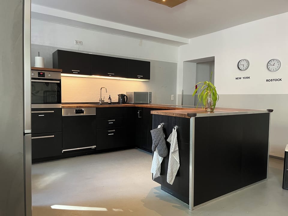Shared fridge, microwave