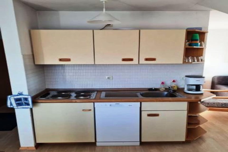Apartment | Private kitchen | Electric kettle, toaster, highchair