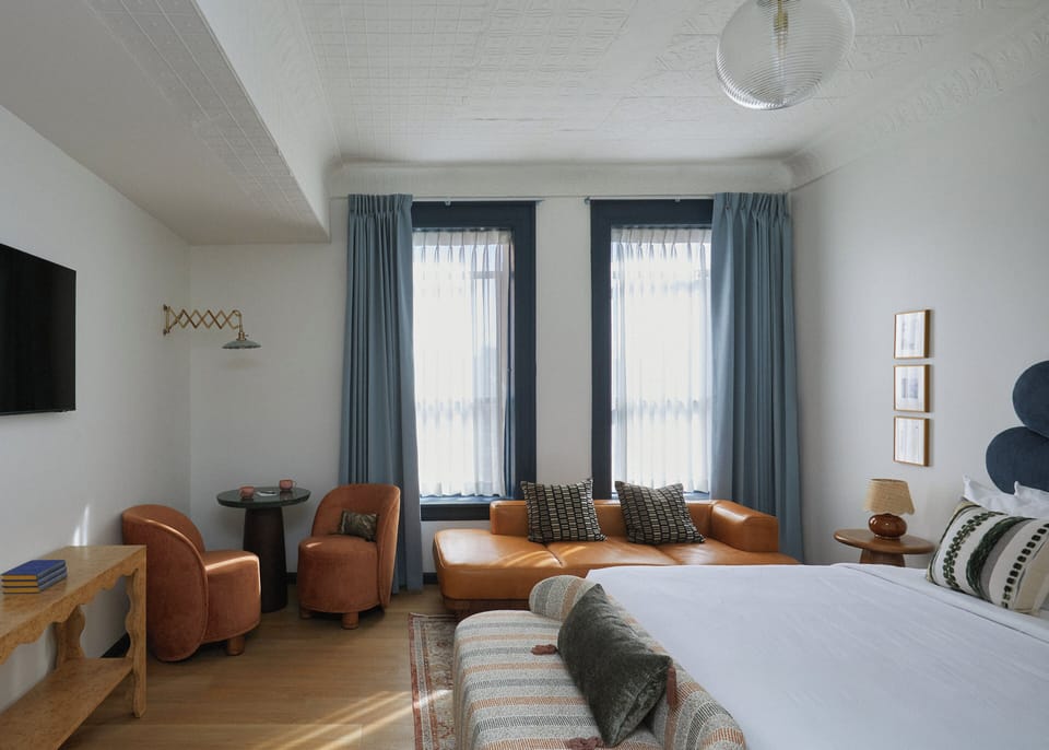 Courtyard Loft King | Premium bedding, down comforters, pillowtop beds, free minibar