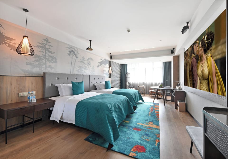 Premium bedding, down comforters, memory foam beds, desk