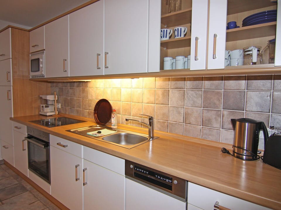 Apartment | Private kitchen | Electric kettle, toaster, highchair