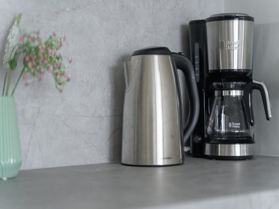 Apartment | Private kitchen | Electric kettle, highchair