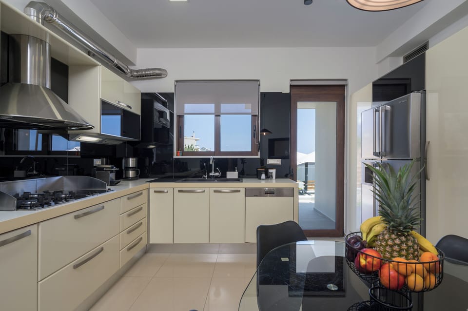 Luxury Villa, 3 Bedrooms, Private Pool, Sea View | Private kitchen | Electric kettle, toaster, highchair