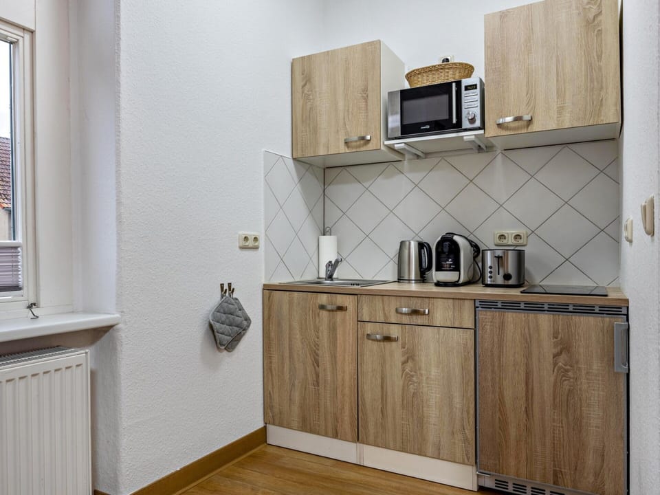 Apartment | Private kitchen | Electric kettle, toaster, highchair