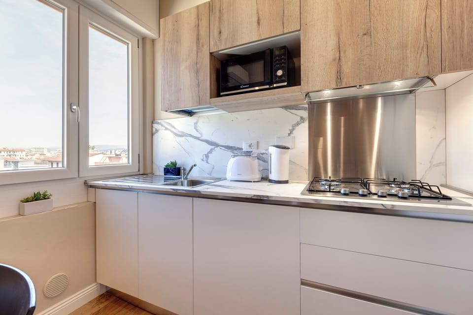 Apartment | Private kitchenette | Full-size fridge, microwave, stovetop, dishwasher