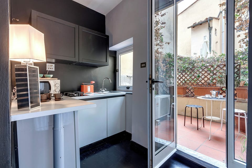 Apartment | Private kitchenette | Full-size fridge, microwave, stovetop, toaster