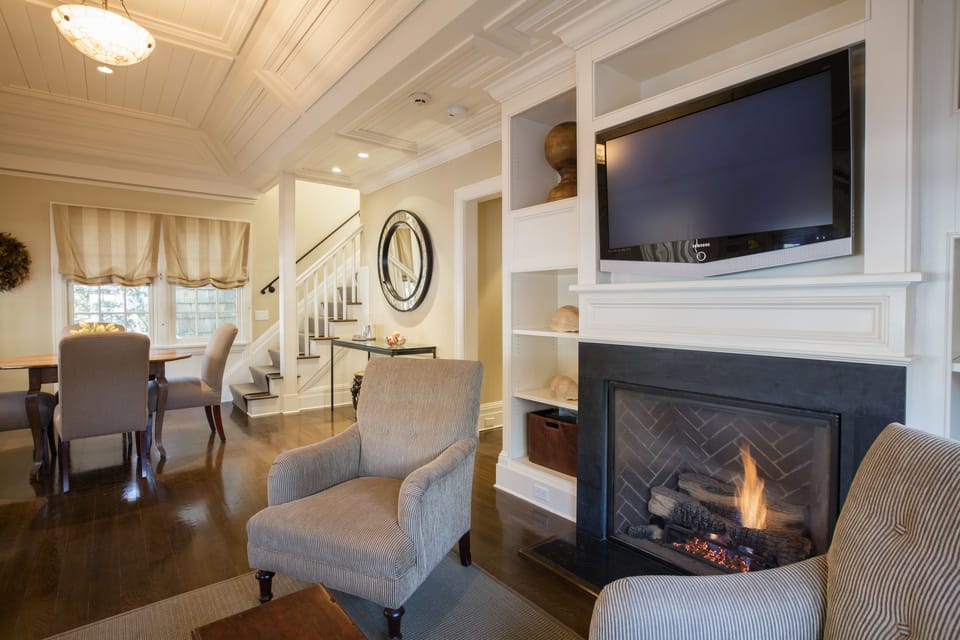 Carriage House | Living area | Flat-screen TV