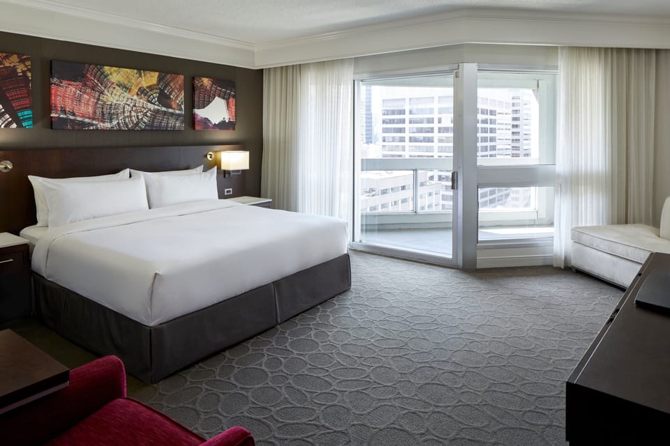 In-room safe, desk, laptop workspace, blackout drapes
