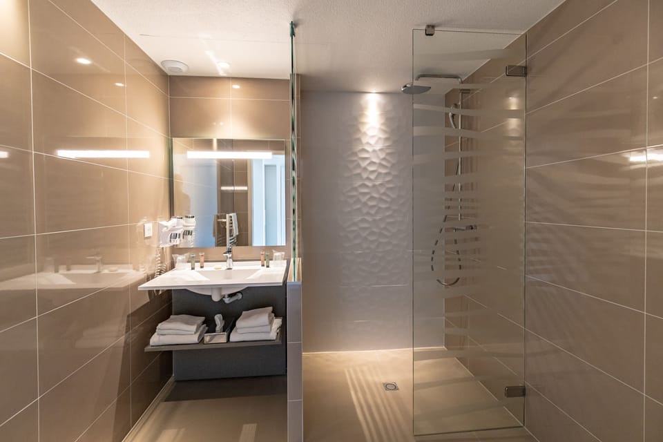 Standard Room | Bathroom | Free toiletries, hair dryer, bathrobes, towels