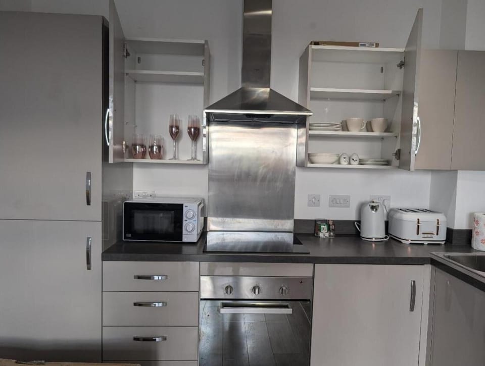 Apartment | Private kitchen | Fridge, microwave, oven, stovetop