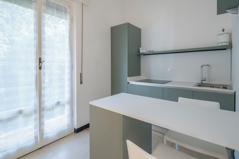 Apartment, Sea View | Private kitchen | Full-size fridge, microwave, dishwasher, cookware/dishes/utensils