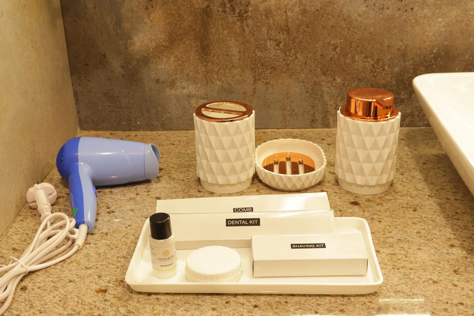 Studio Suite, Balcony | Bathroom | Free toiletries, hair dryer, bathrobes, slippers