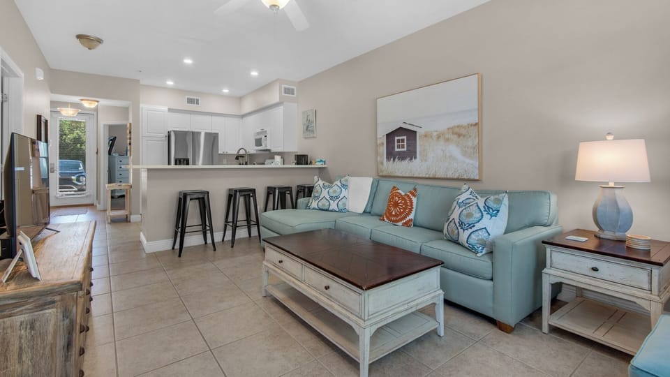 Condo, Multiple Beds, Patio, Garden View (The Village Unit 412) | Living area | 42-inch flat-screen TV with digital channels