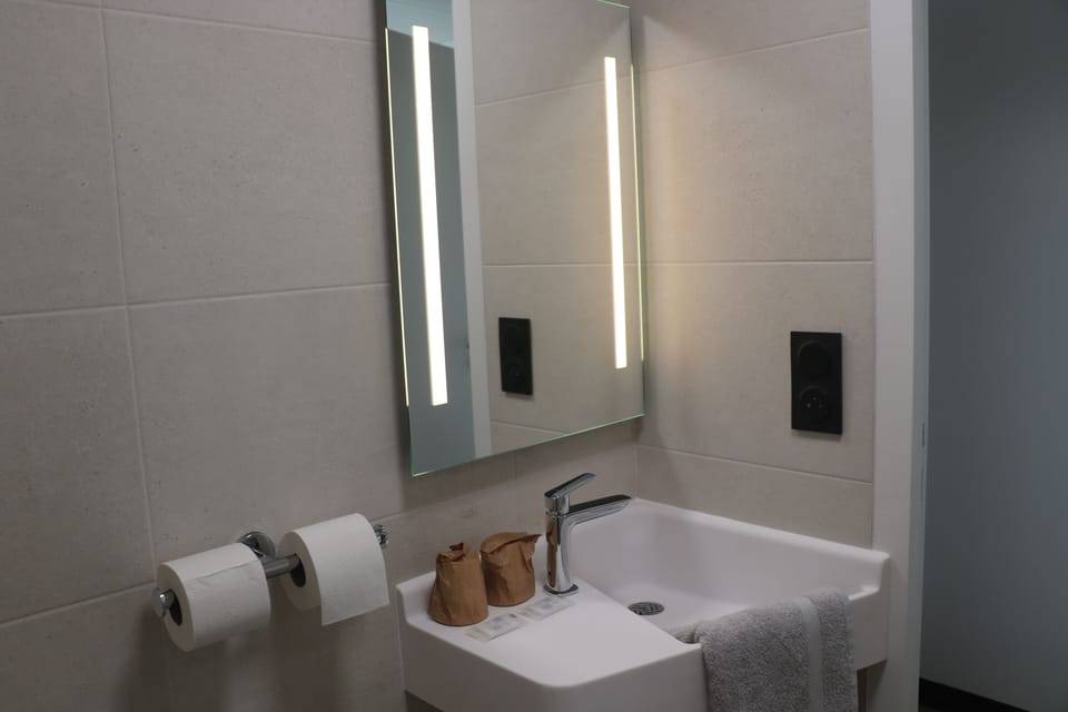 Classic Double Room | Bathroom | Shower, hydromassage showerhead, hair dryer, towels