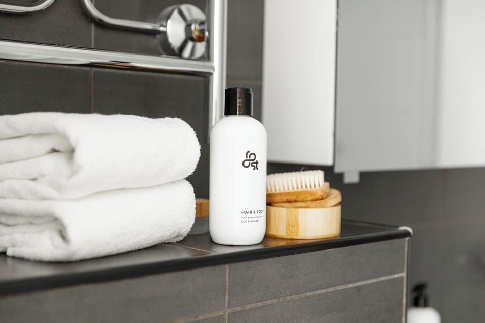 Apartment | Bathroom | Shower, hair dryer, towels, soap
