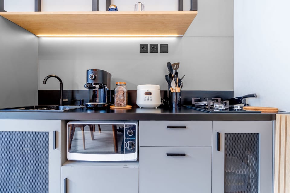 Family Villa, 2 Bedrooms, Private Pool | Private kitchenette | Full-size fridge, microwave, stovetop, coffee/tea maker