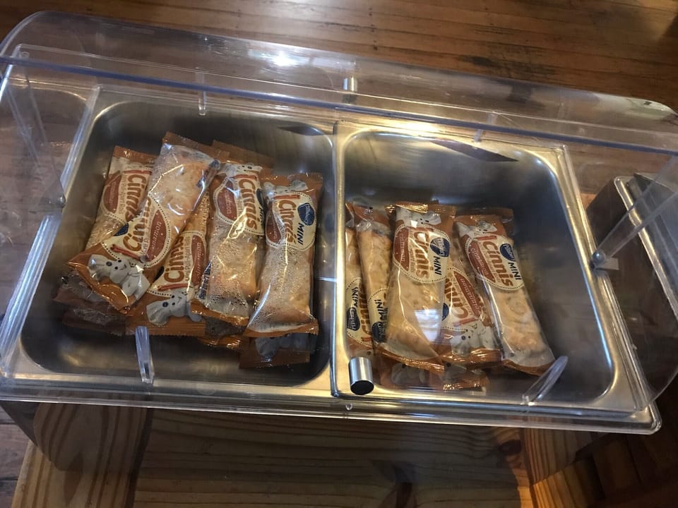 Free daily self-serve breakfast