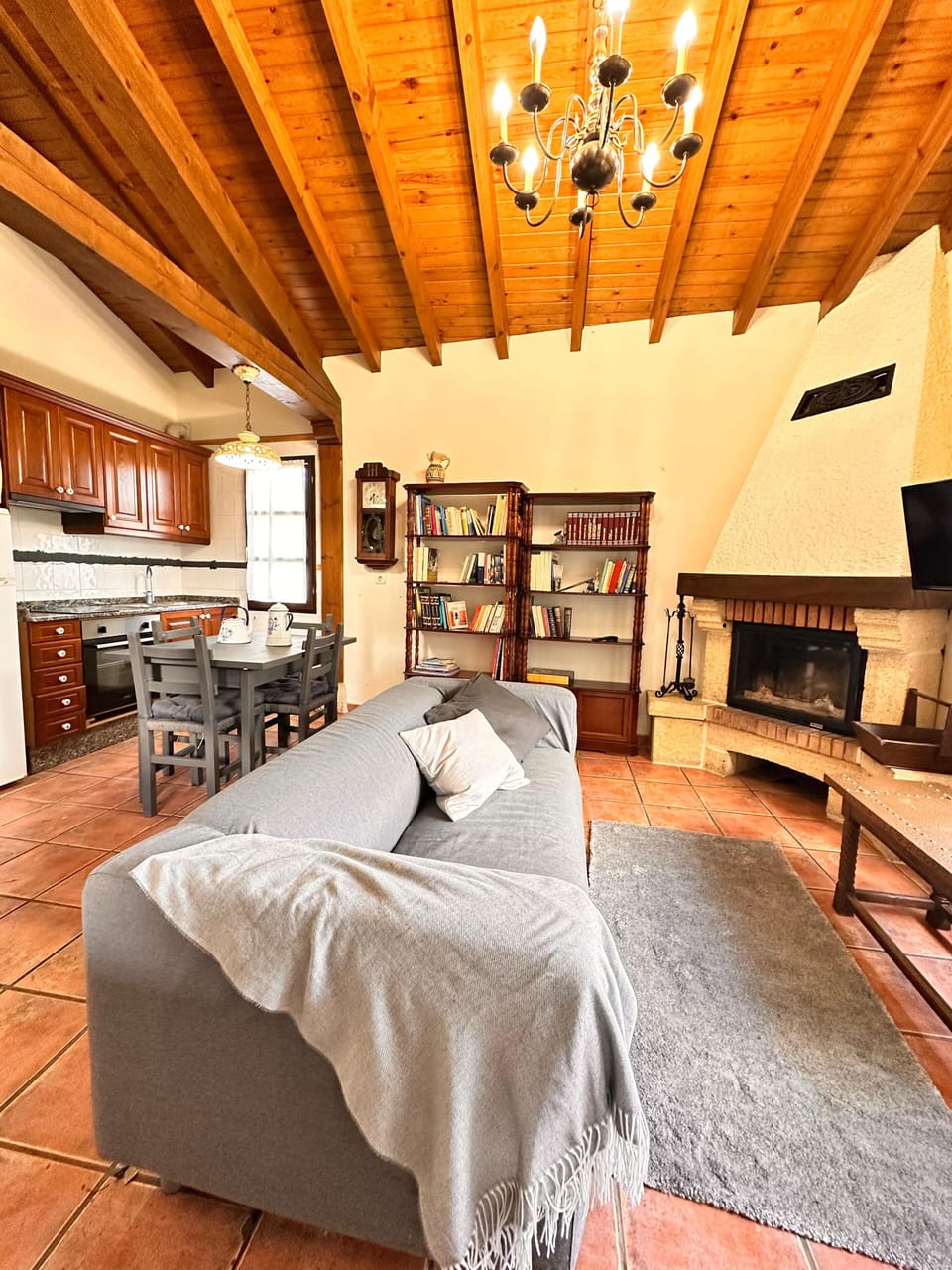 Family Apartment, Patio, Mountain View | Living area | 37-inch TV with digital channels