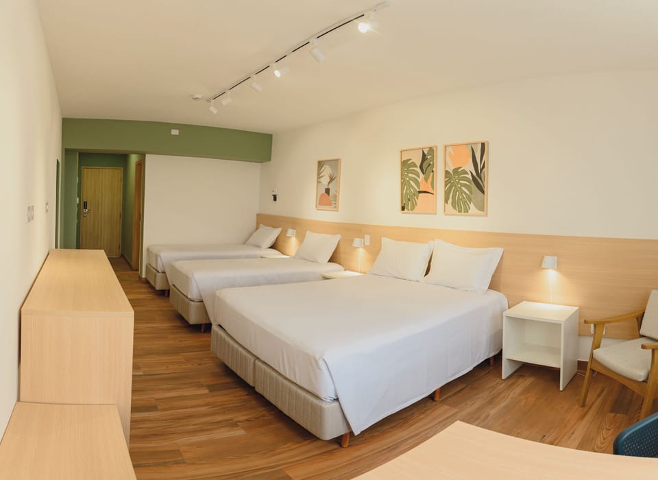 Desk, free WiFi, bed sheets