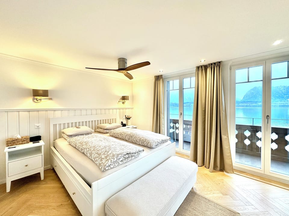 Doppelzimmer Superieur - frontale Seesicht, privater Balkon | Free WiFi, bed sheets