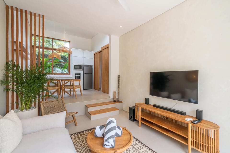 Villa, Pool View | Living area | Flat-screen TV