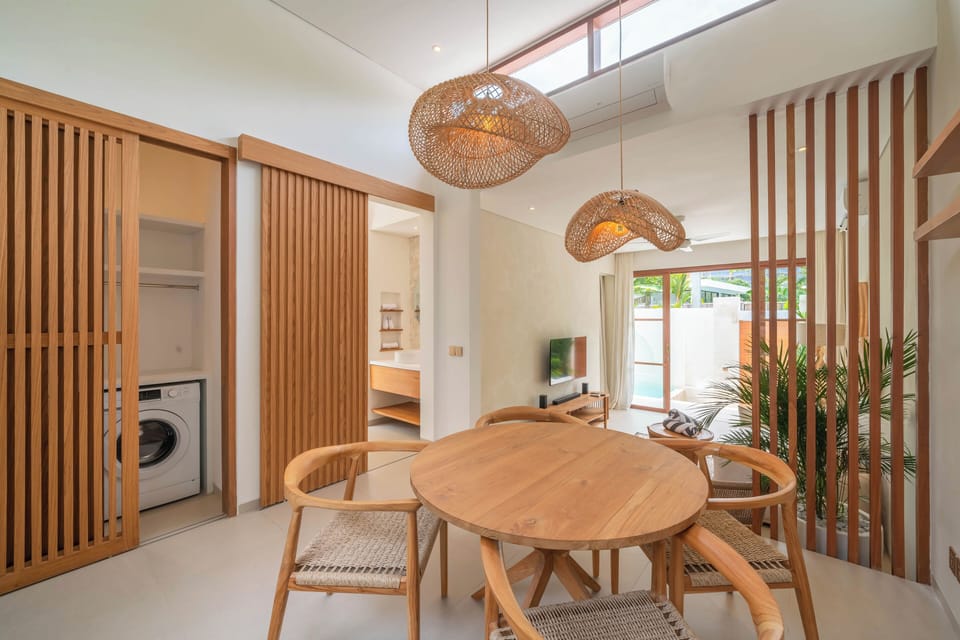 Villa, Pool View | Living area | Flat-screen TV