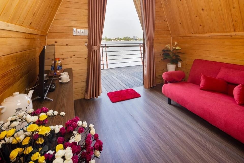 Superior Bungalow, Balcony, River View | Living area | TV