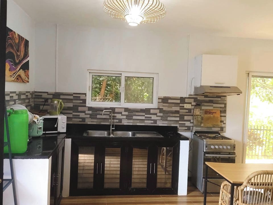 Villa | Private kitchen | Coffee/tea maker, fridge, microwave, electric kettle