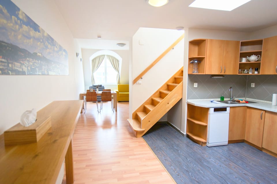 City Apartment, Terrace | Private kitchen | Shared fridge, microwave, stovetop, highchair