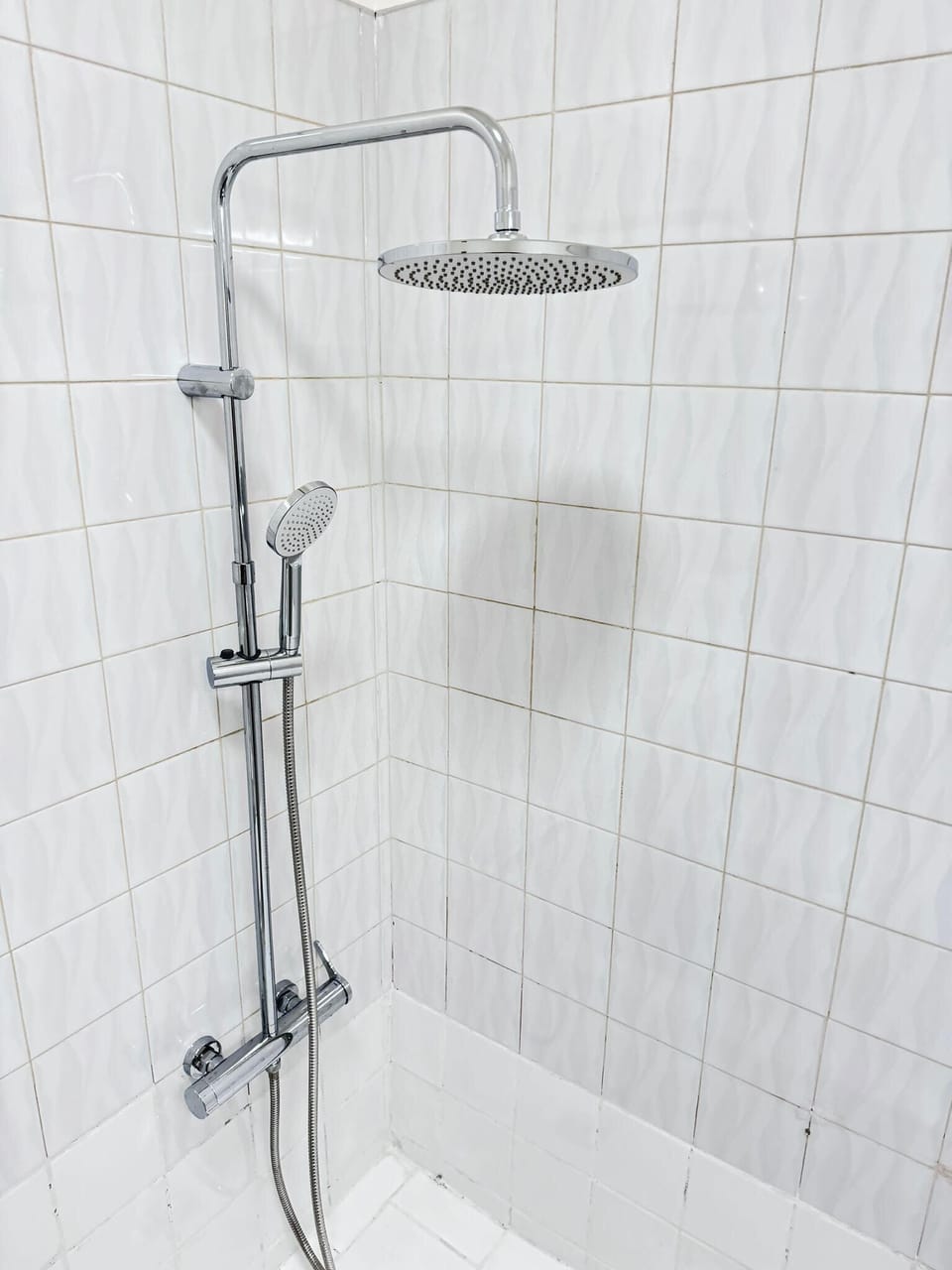 Shower, soap, shampoo, toilet paper
