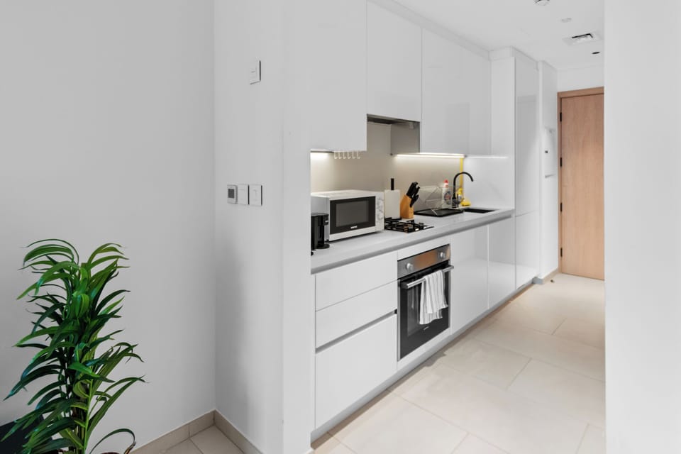 Deluxe Studio, Balcony, Canal View | Private kitchen | Fridge, microwave, oven, stovetop