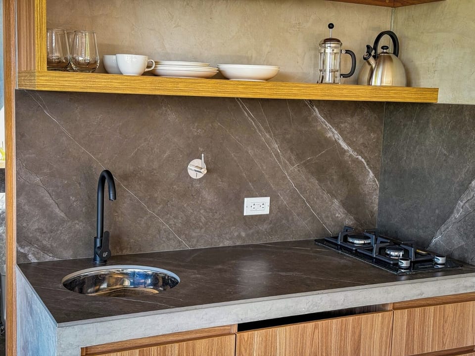 Deluxe Suite, Balcony, Lake View | Private kitchen | Cookware/dishes/utensils
