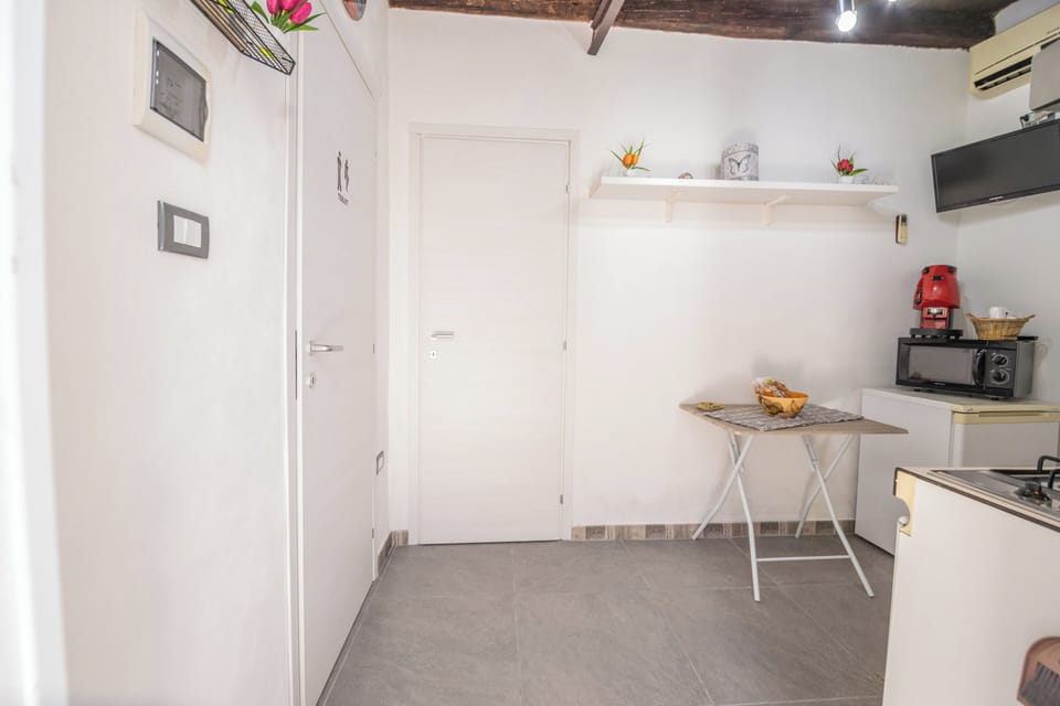 Apartment, 1 Bedroom, Terrace | Private kitchen | Fridge, stovetop, cookware/dishes/utensils