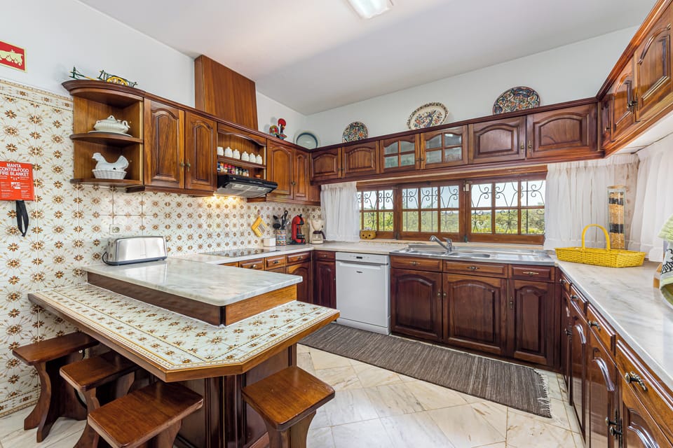 Villa | Private kitchen | Fridge, microwave, oven, stovetop