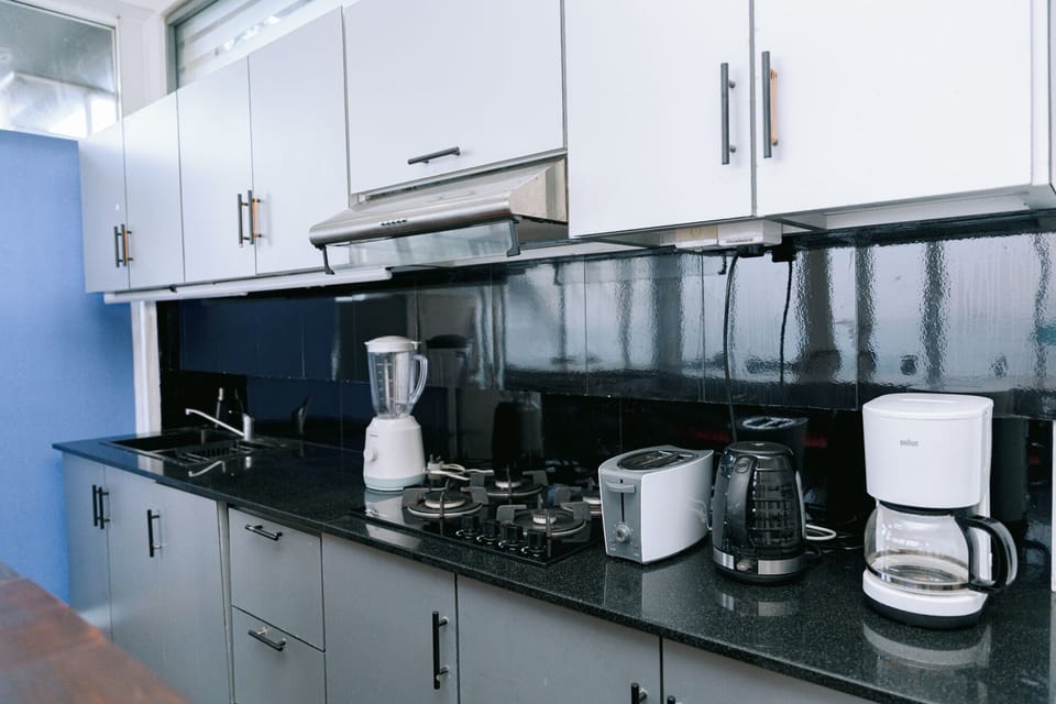 Shared fridge, coffee/tea maker
