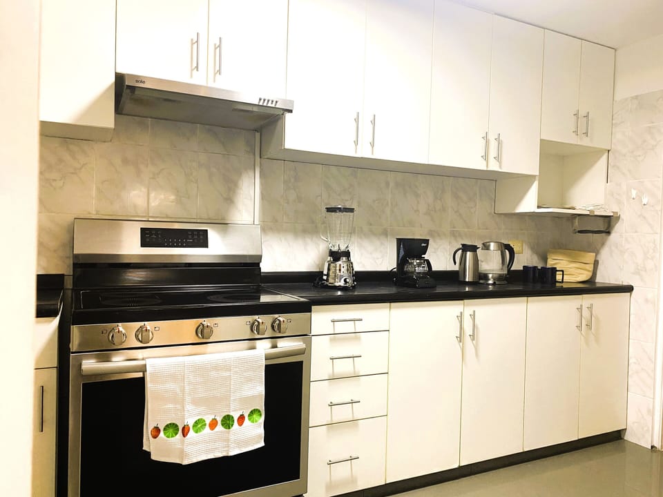 Family Apartment | Private kitchen | Fridge, microwave, oven, electric kettle