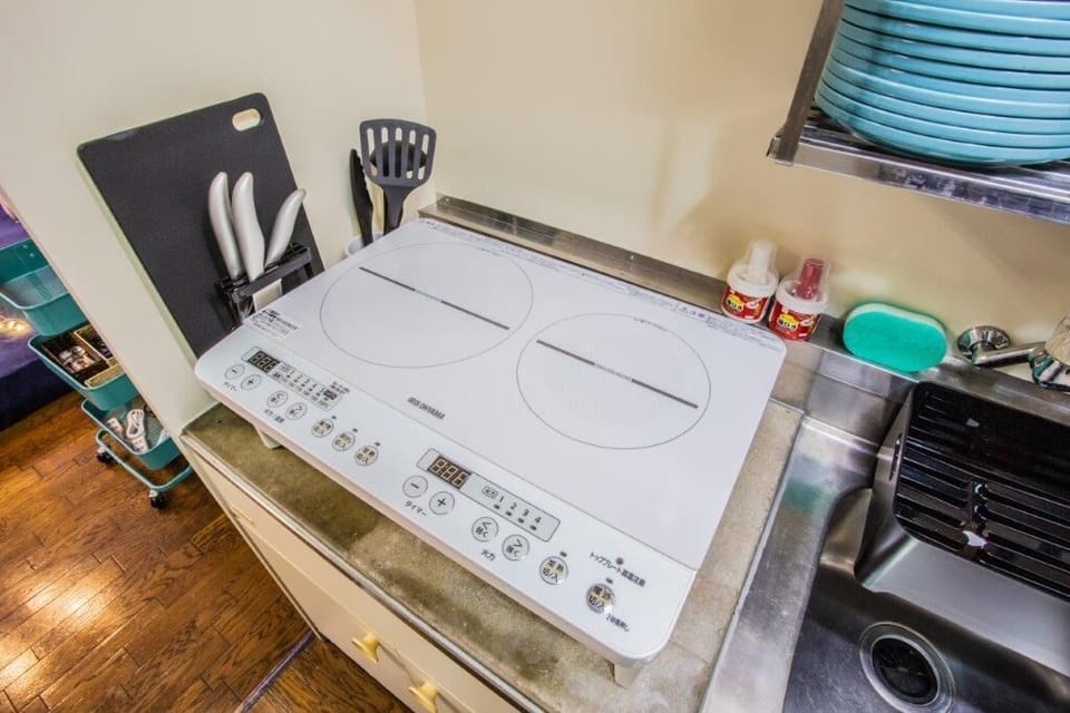 Basic Double Room | Private kitchen | Mini-fridge, microwave, oven, stovetop