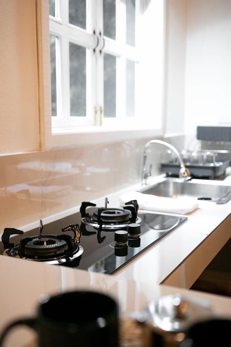 Romantic Cabin, 1 Bedroom, Terrace, Garden View | Private kitchen | Fridge, microwave, oven, stovetop