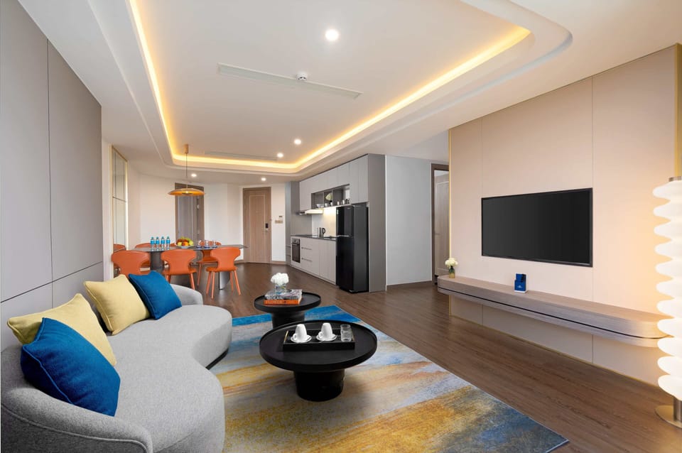 Grand Apartment, Balcony, Ocean View | Private kitchen | Coffee/tea maker, electric kettle, highchair